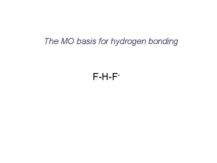 The MO basis for hydrogen bonding F-H-F- 