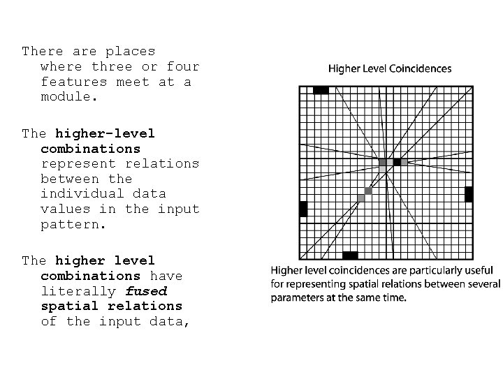 There are places where three or four features meet at a module. The higher-level