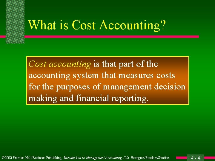 Chapter 14 Cost Management Systems and ActivityBased Costing