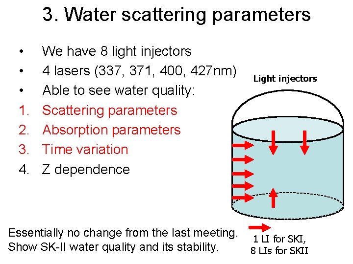 3. Water scattering parameters • • • 1. 2. 3. 4. We have 8