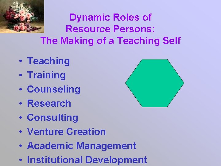 Dynamic Roles of Resource Persons: The Making of a Teaching Self • • Teaching