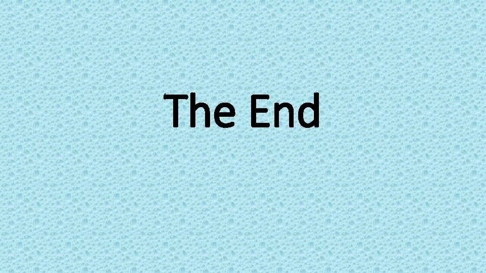 The End 