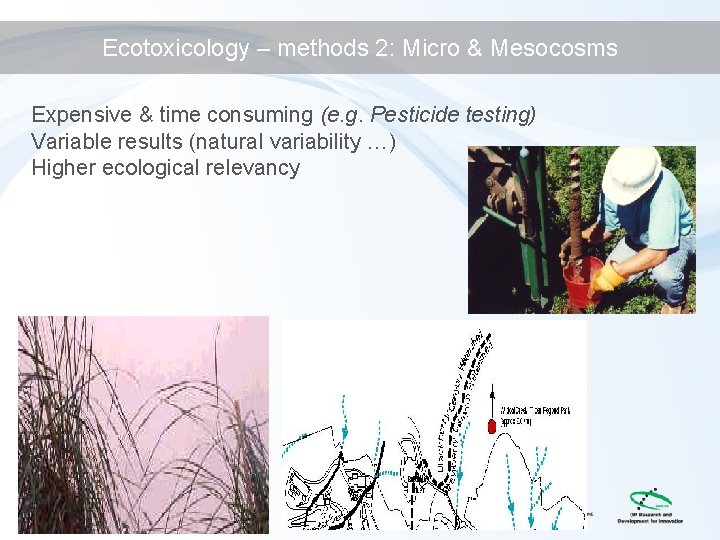 Ecotoxicology – methods 2: Micro & Mesocosms Expensive & time consuming (e. g. Pesticide