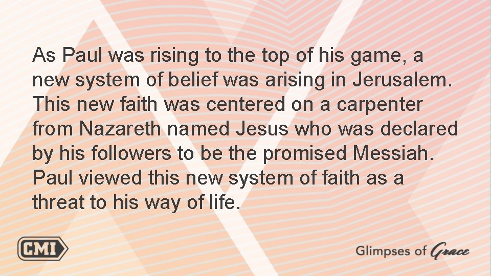 As Paul was rising to the top of his game, a new system of