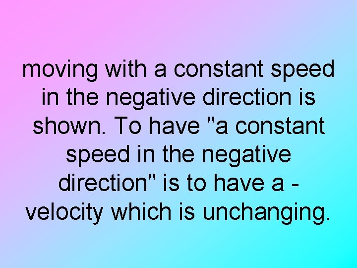 moving with a constant speed in the negative direction is shown. To have "a