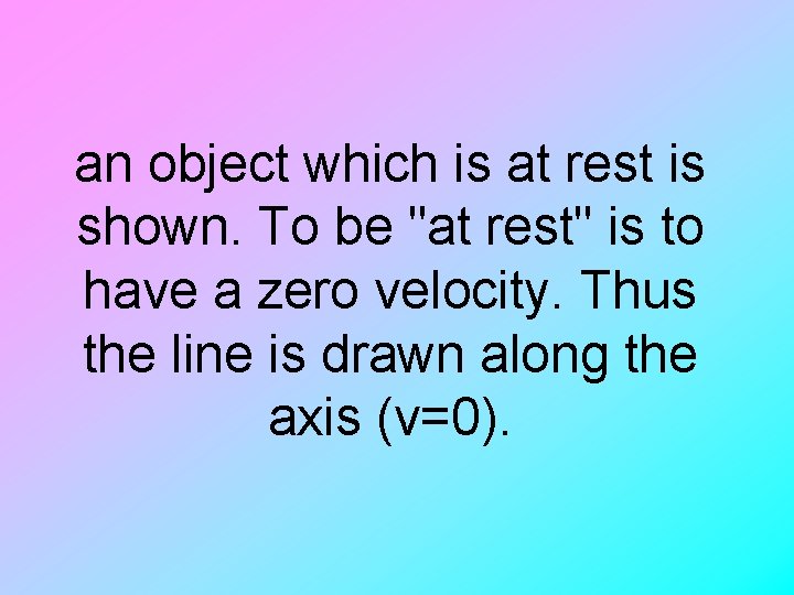 an object which is at rest is shown. To be "at rest" is to