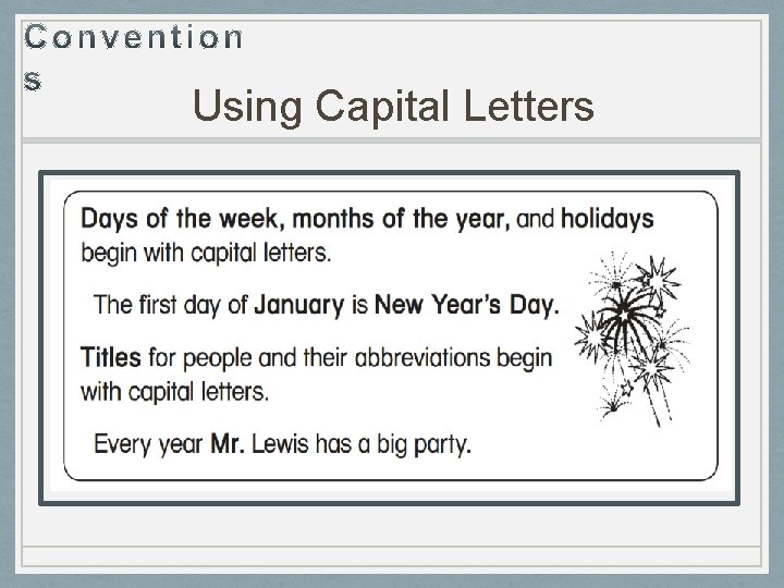 Using Capital Letters 