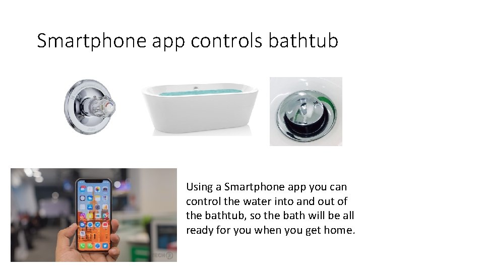 Smartphone app controls bathtub Using a Smartphone app you can control the water into