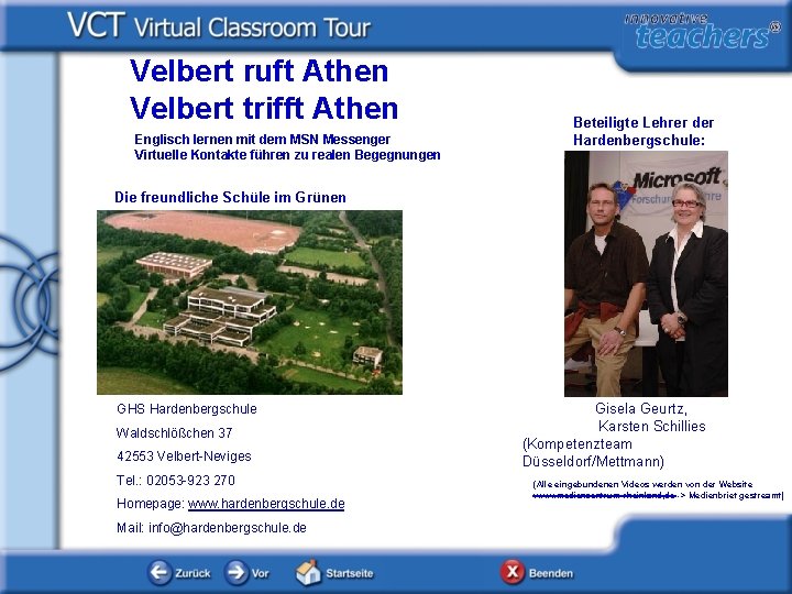 Velbert ruft Athen Velbert trifft Athen Englisch lernen mit dem MSN Messenger Virtuelle Kontakte