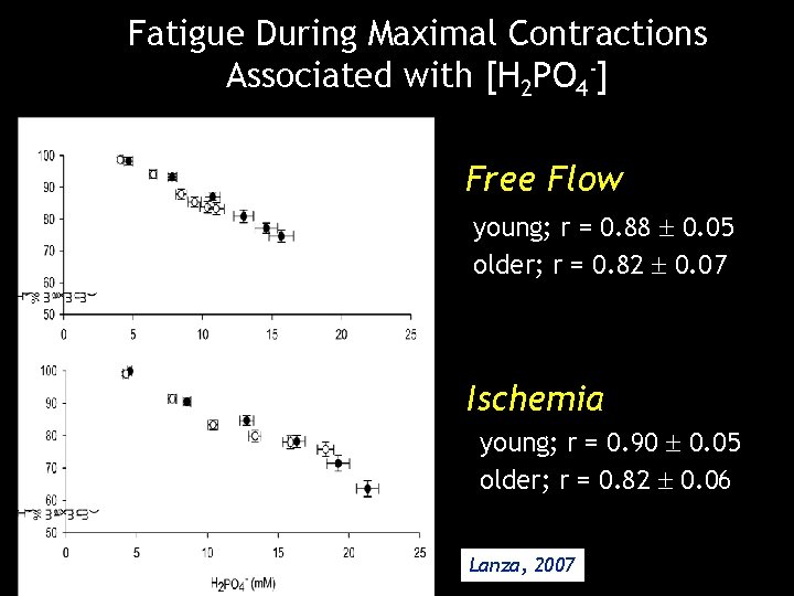Fatigue During Maximal Contractions Associated with [H 2 PO 4 -] Free Flow young;