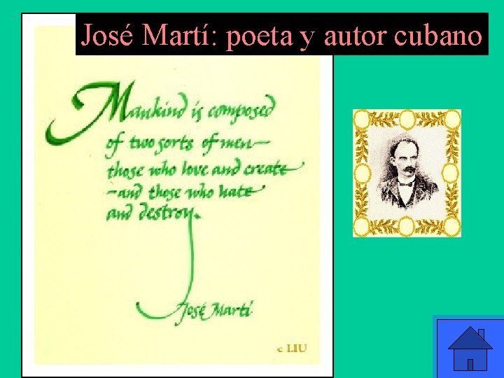 José Martí: poeta y autor cubano 