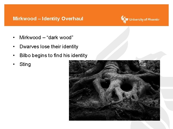 Mirkwood – Identity Overhaul • Mirkwood – “dark wood” • Dwarves lose their identity