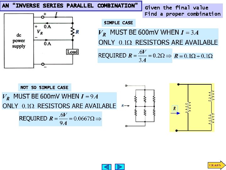 AN “INVERSE SERIES PARALLEL COMBINATION” SIMPLE CASE NOT SO SIMPLE CASE Given the final AN “INVERSE SERIES PARALLEL COMBINATION” SIMPLE CASE NOT SO SIMPLE CASE Given the final