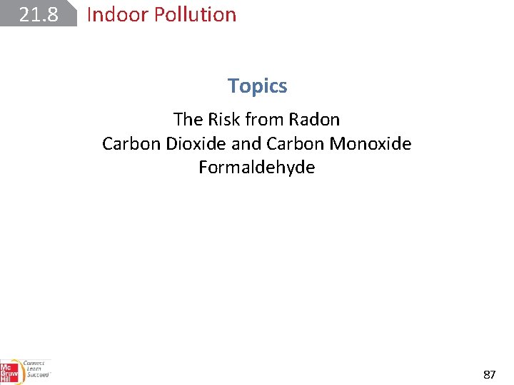 21. 8 Indoor Pollution Topics The Risk from Radon Carbon Dioxide and Carbon Monoxide