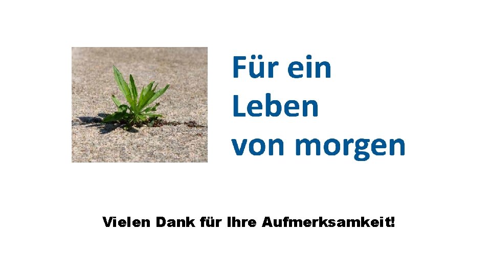 Vielen Dank für Ihre Aufmerksamkeit! 
