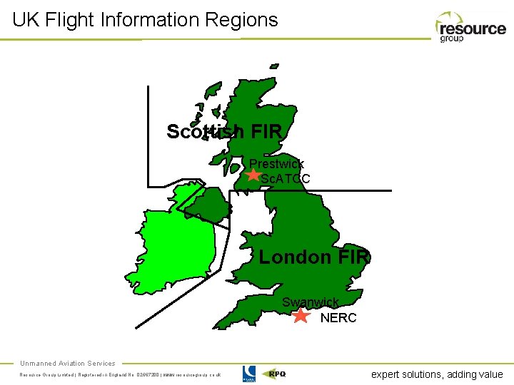 UK Flight Information Regions Scottish FIR Prestwick Sc. ATCC London FIR Swanwick NERC Unmanned