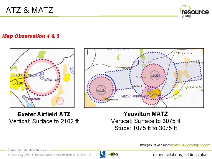  ATZ & MATZ Map Observation 4 & 5 Exeter Airfield ATZ Vertical: Surface