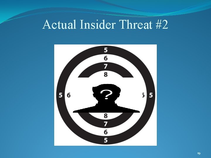 Actual Insider Threat #2 19 