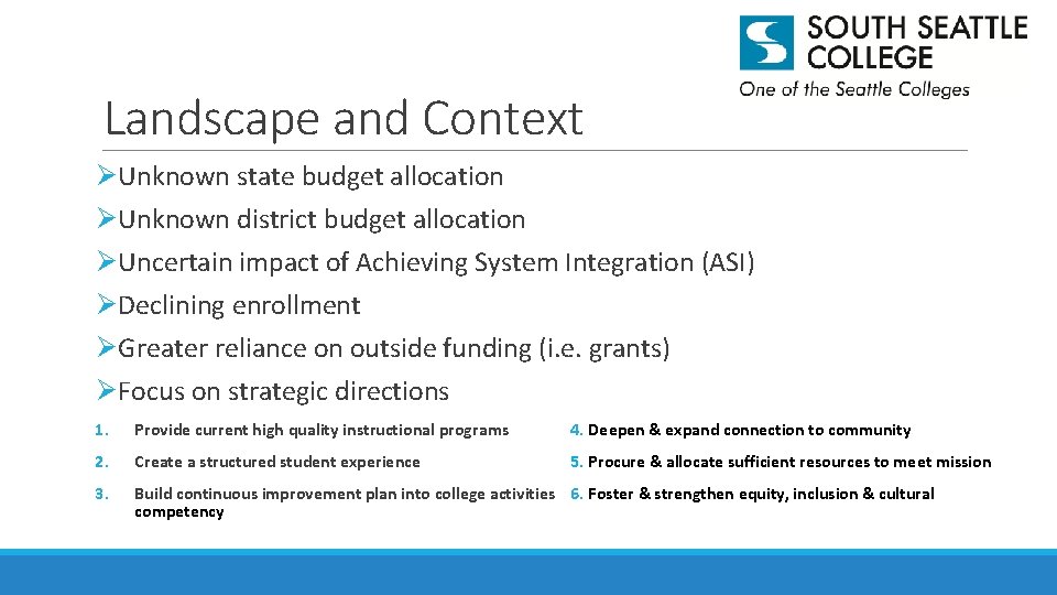 Landscape and Context ØUnknown state budget allocation ØUnknown district budget allocation ØUncertain impact of