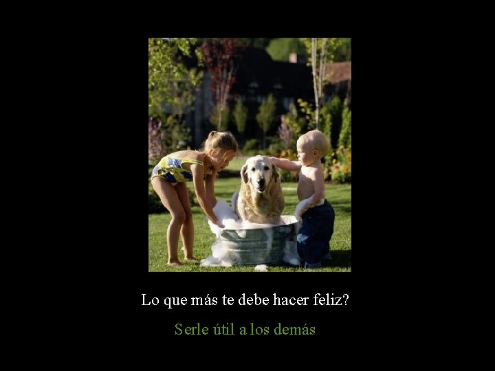 Lo que más te debe hacer feliz? Serle útil a los demás Lo que más te debe hacer feliz? Serle útil a los demás