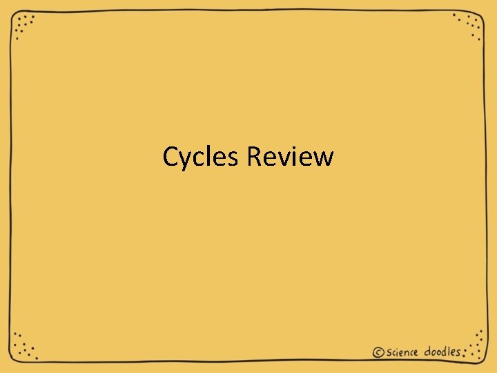 Cycles Review 