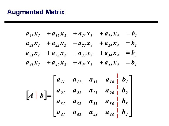 Augmented Matrix 
