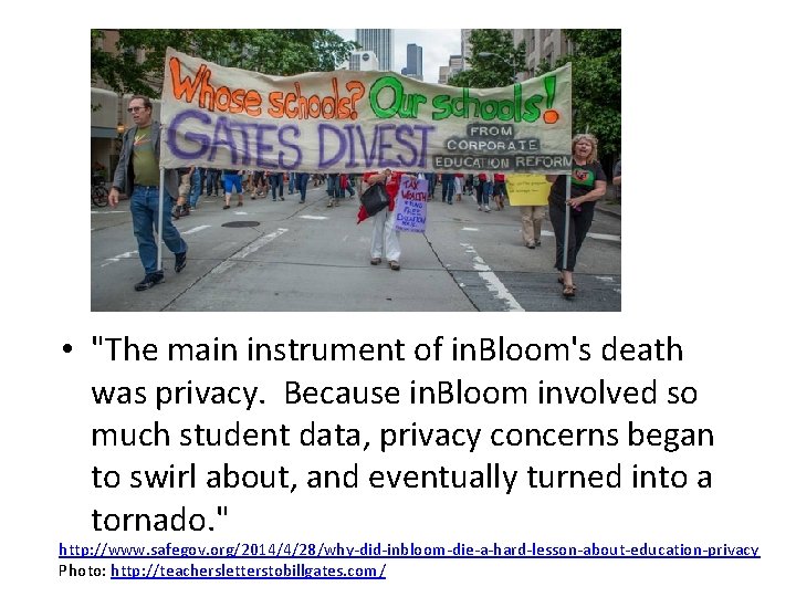  • "The main instrument of in. Bloom's death was privacy. Because in. Bloom
