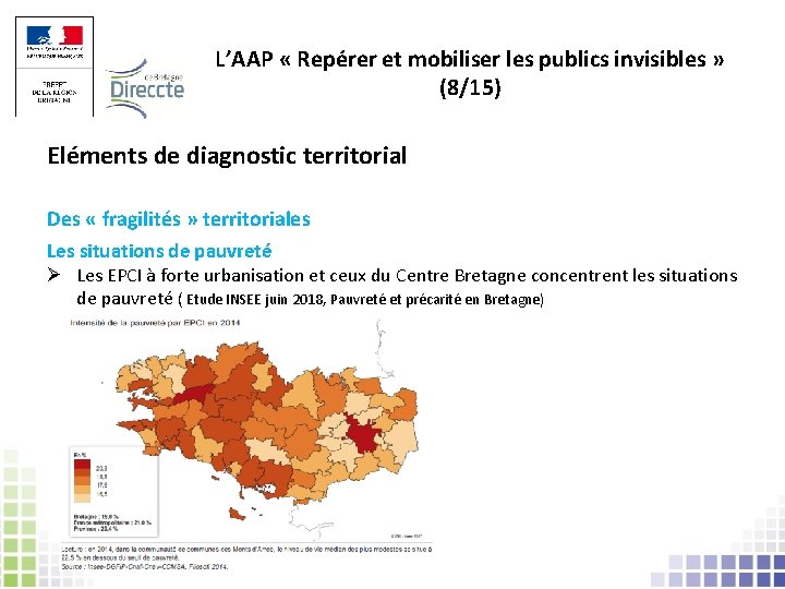 L’AAP « Repérer et mobiliser les publics invisibles » (8/15) Eléments de diagnostic territorial