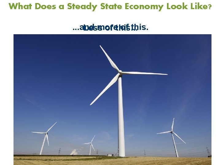 What Does a Steady State Economy Look Like? . . . and more of