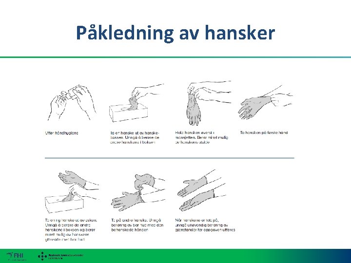 Påkledning av hansker 