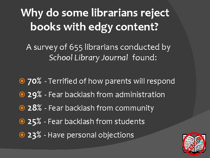 Why do some librarians reject books with edgy content? A survey of 655 librarians