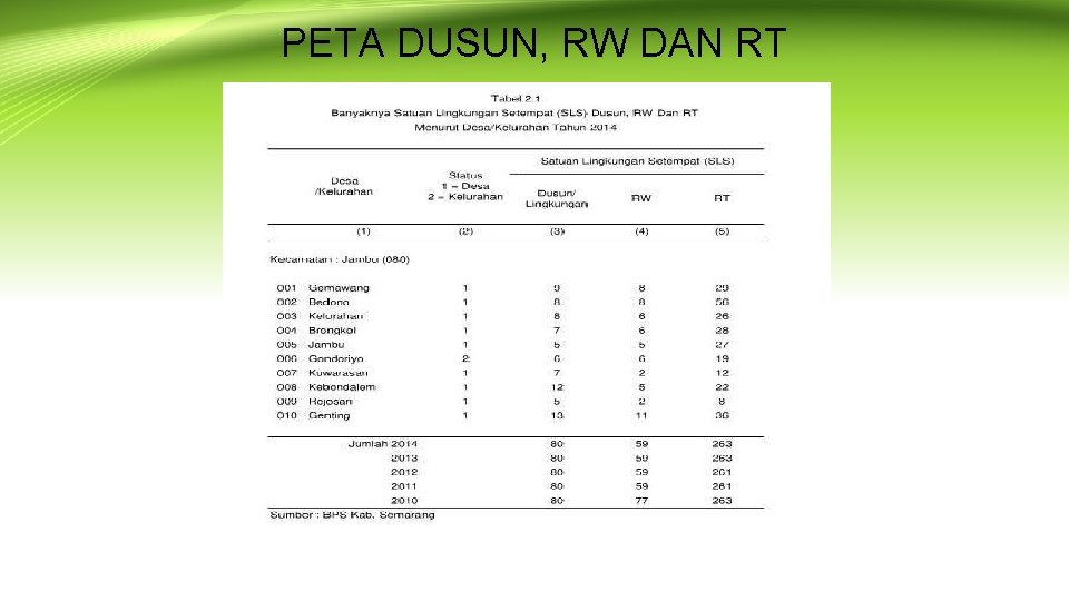 PETA DUSUN, RW DAN RT 