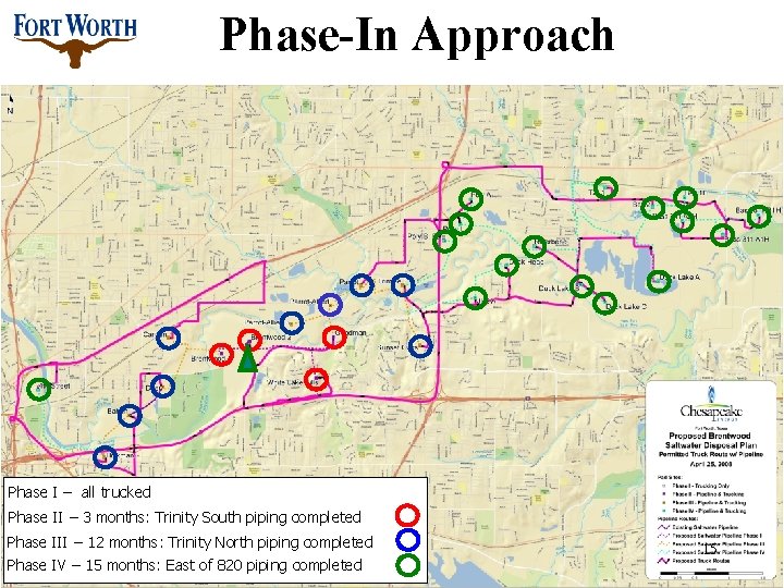Phase-In Approach Phase I – all trucked Phase II – 3 months: Trinity South