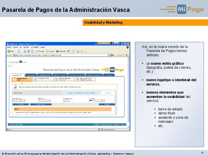 Pasarela de Pagos de la Administración Vasca Usabilidad y Marketing Así, en la nueva