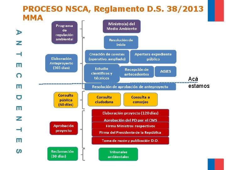 PROCESO NSCA, Reglamento D. S. 38/2013 MMA A N T E C E D