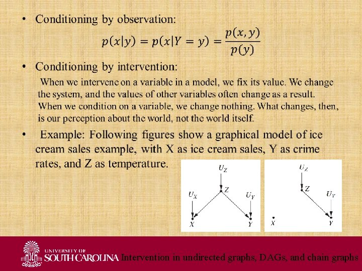  • Intervention in undirected graphs, DAGs, and chain graphs 