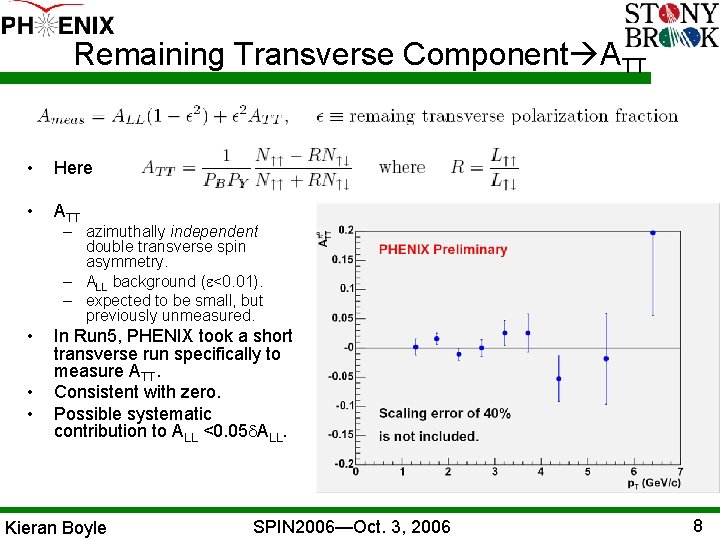 Remaining Transverse Component ATT • Here • ATT – azimuthally independent double transverse spin