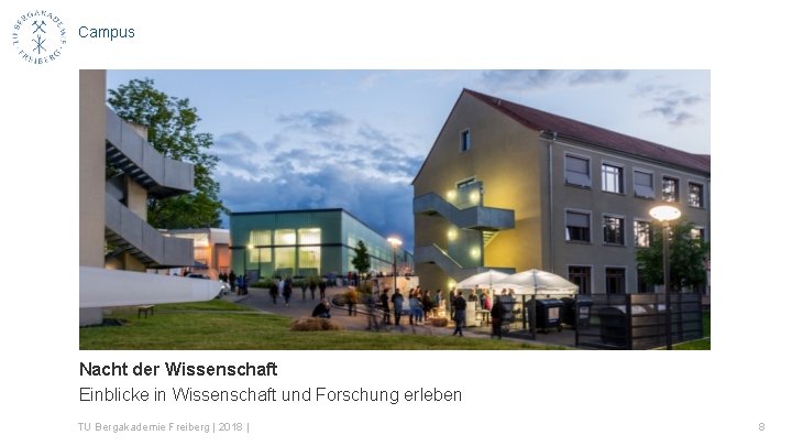 Campus Nacht der Wissenschaft Einblicke in Wissenschaft und Forschung erleben TU Bergakademie Freiberg |