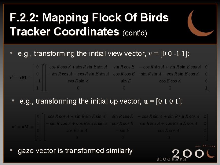 F. 2. 2: Mapping Flock Of Birds Tracker Coordinates (cont’d) • e. g. ,