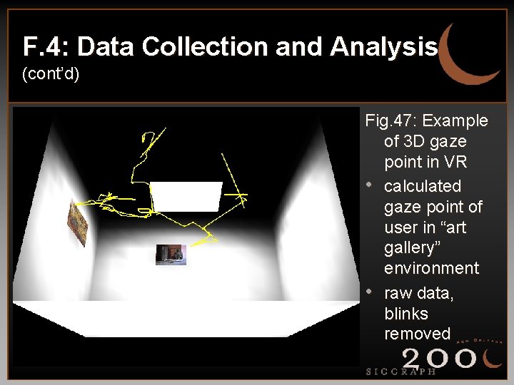 F. 4: Data Collection and Analysis (cont’d) Fig. 47: Example of 3 D gaze