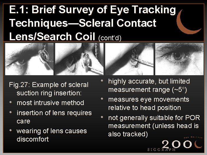 E. 1: Brief Survey of Eye Tracking Techniques—Scleral Contact Lens/Search Coil (cont’d) Fig. 27: