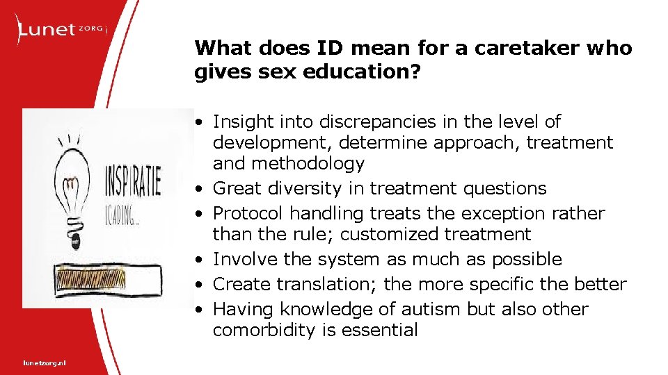 What does ID mean for a caretaker who gives sex education? • Insight into