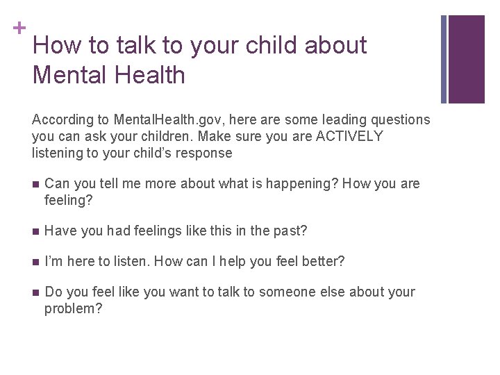 + How to talk to your child about Mental Health According to Mental. Health.