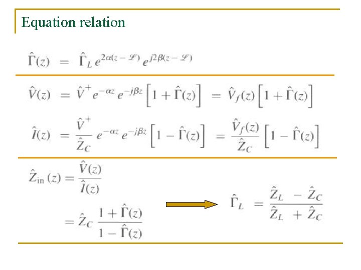 Equation relation 