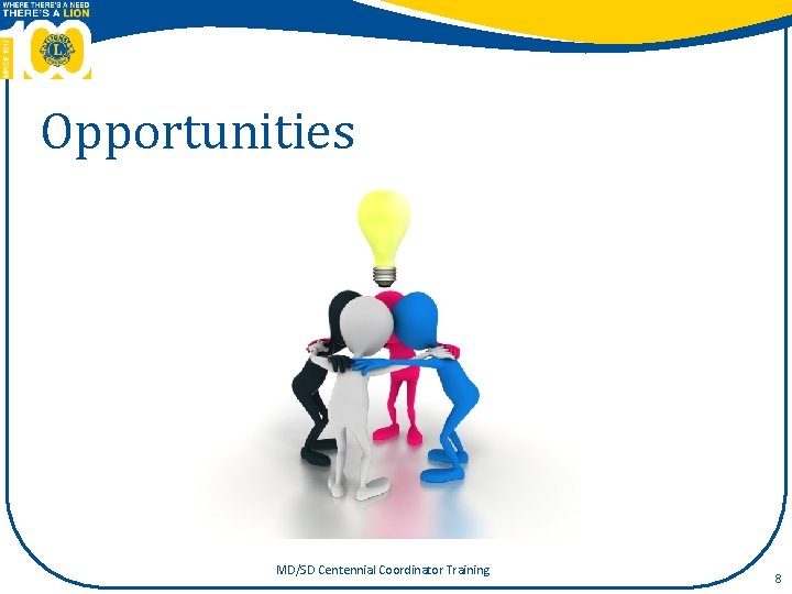 Opportunities MD/SD Centennial Coordinator Training 8 