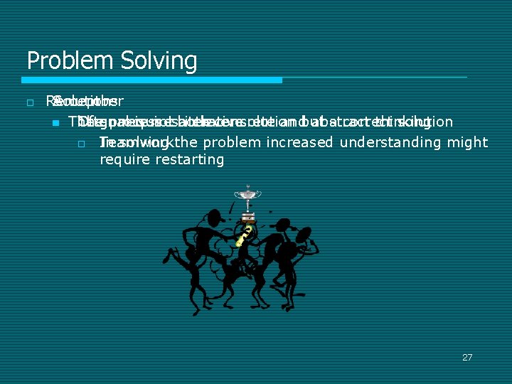 Problem Solving o Remember Accept Solutions n Thegoal Often process require is notisboth aiterative