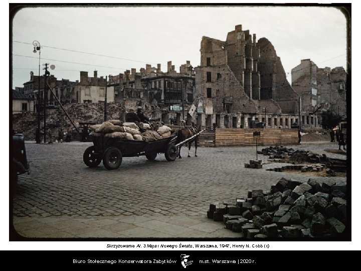  Skrzyżowanie Al. 3 Maja i Nowego Światu, Warszawa, 1947, Henry N. Cobb (c)