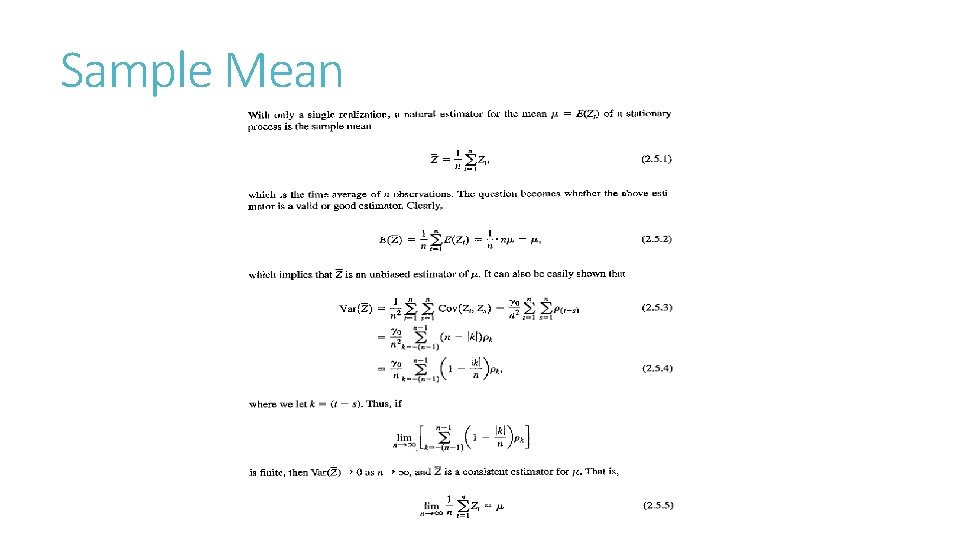 Sample Mean 