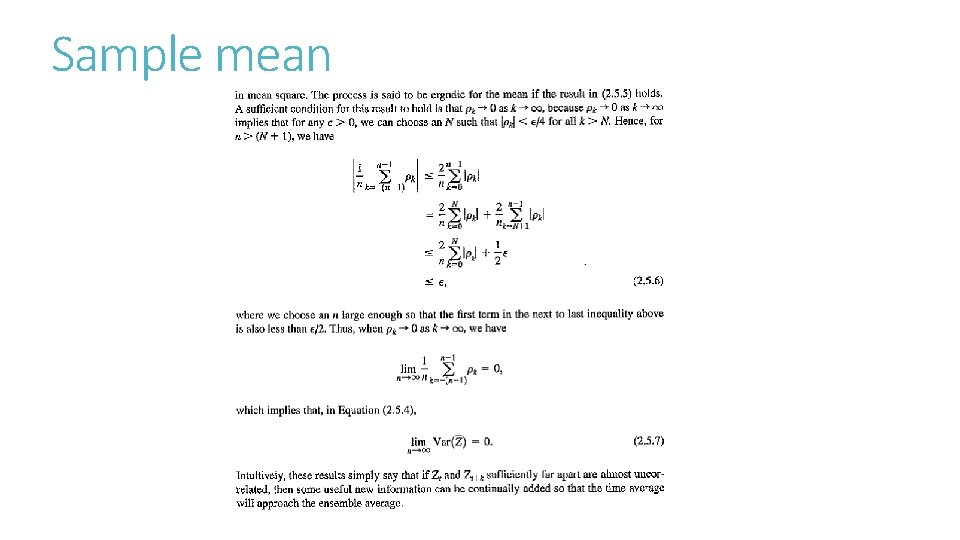 Sample mean 