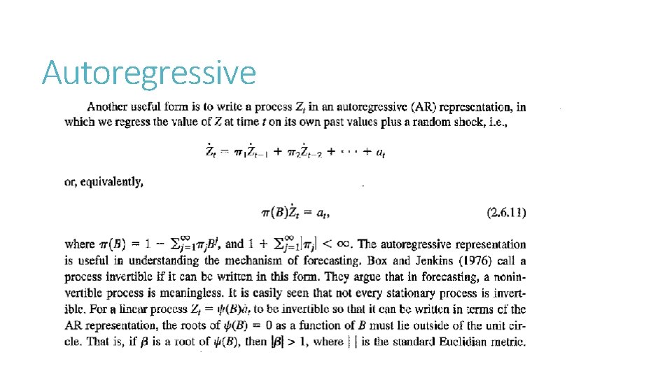 Autoregressive 